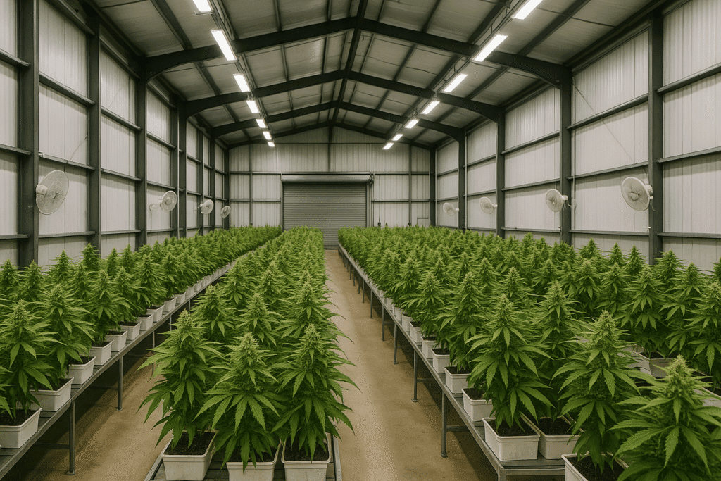 Steel cannabis building for indoor marijuana cultivation in Canada