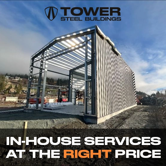 Pre-engineered steel building in Ontario, Canada.