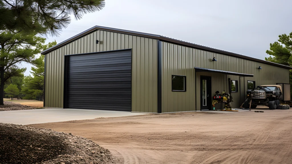 pre-fabricated steel garage
