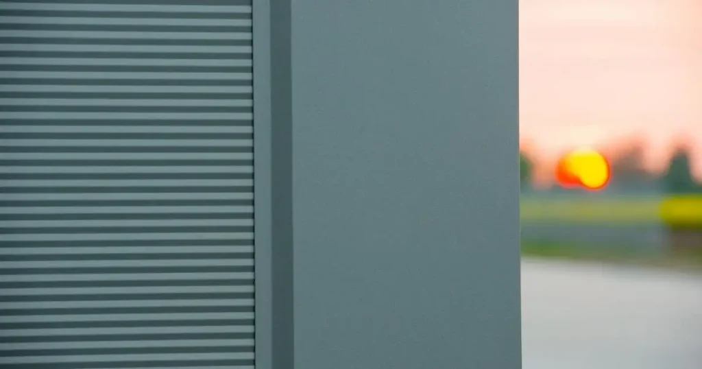 Close-up of high-precision steel wall panel by Tower Steel Buildings in Ontario symbolizing durability and modern engineering