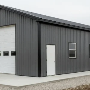 24X36X12 Insulated Steel Workshop Kit - Prefab Metal Shop