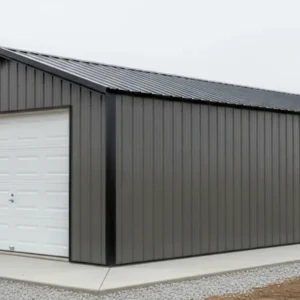 24X30X10 Insulated Steel Garage Kit - Prefab Metal Garage