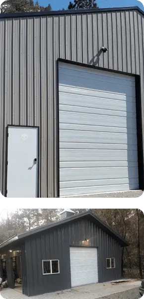 Steel Workshop & Garage Buildings Canada – Tower Steel Buildings Completed steel garage and workshop buildings in Canada designed by Tower Steel Buildings