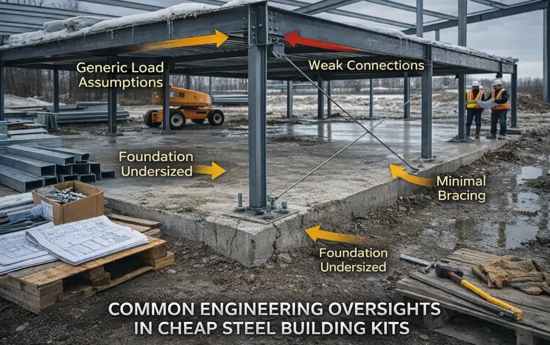 Common Engineering Oversights in Cheap Steel Building Kits