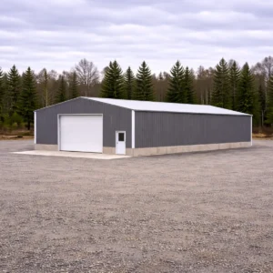 30x60x18 high clearance commercial workshop steel building catalog image.