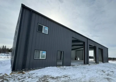 Commercial steel building in Ontario requiring planning review before permit approval
