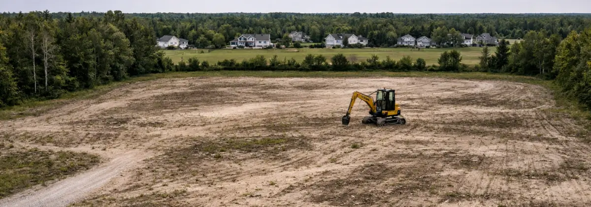Site conditions and land preparation affecting steel building permit approval in Ontario