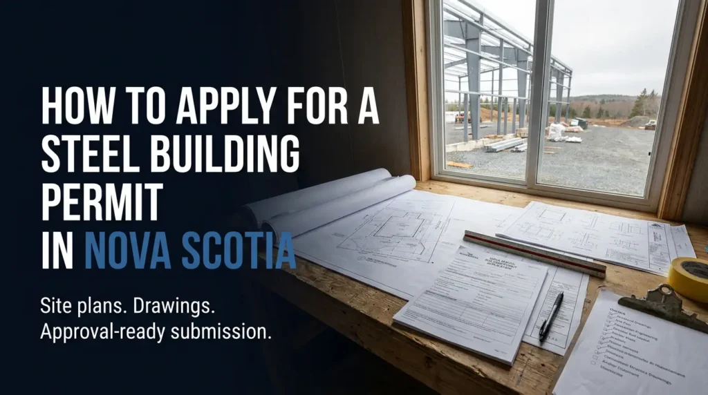 How to apply for a steel building permit in Nova Scotia with site plans drawings and permit application documents
