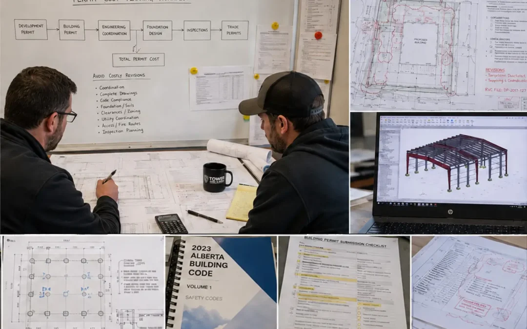 Alberta steel building permit cost planning with development permit workflow and engineering drawings
