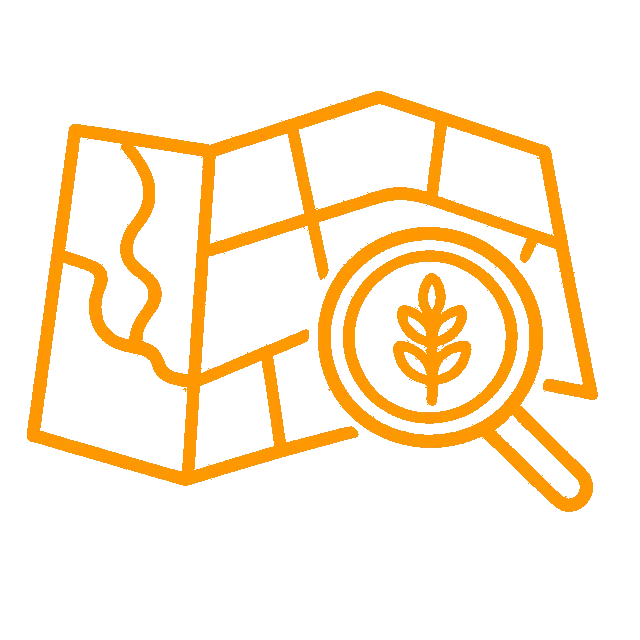 Zoning and farm treatment icon for Saskatchewan steel building permit planning and rural land-use review.