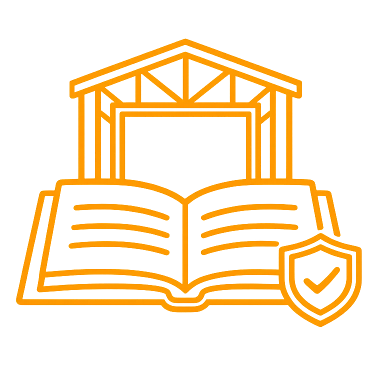 NBC 2020 icon for Saskatchewan steel building permit review and building code planning.