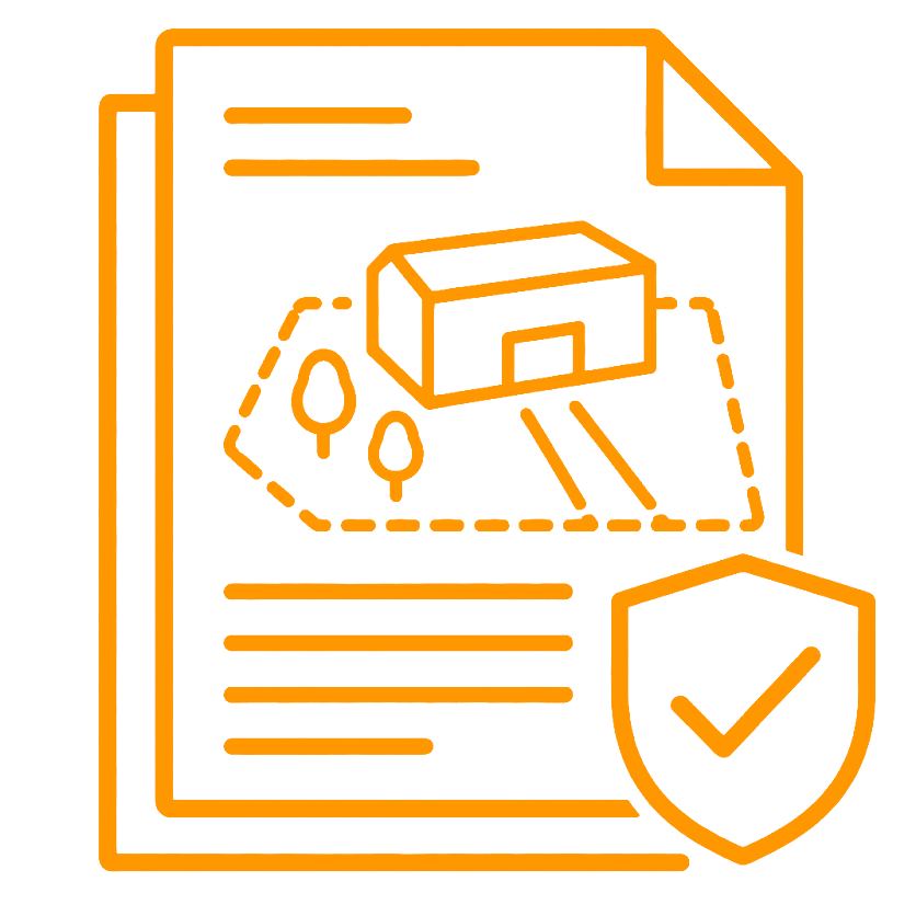 PEI development permit icon for steel building land use, setbacks, site layout, access, servicing, and planning review