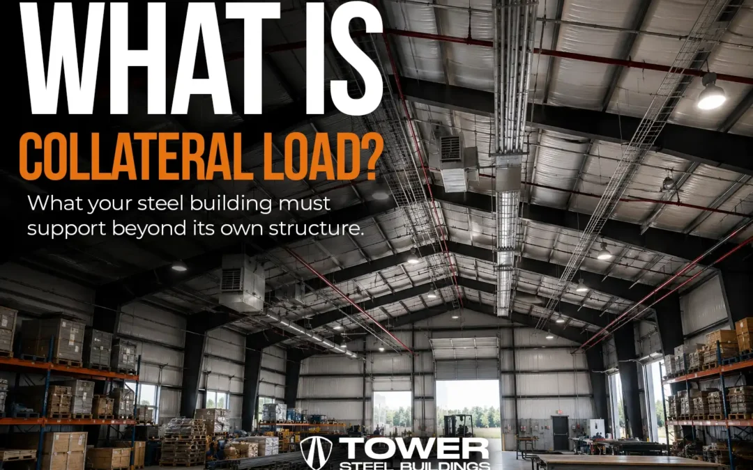 Collateral load in a steel building with suspended HVAC and lighting