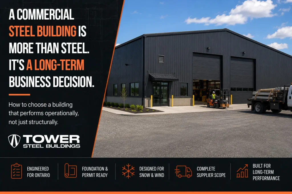 Commercial steel buildings Ontario warehouse project