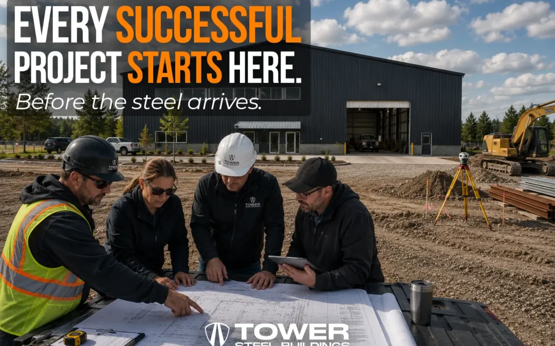 Commercial steel building project in Ontario