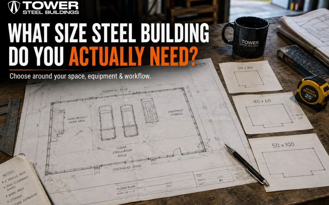 Steel building sizes in Ontario comparing 30x40, 40x60 and 50x100 buildings
